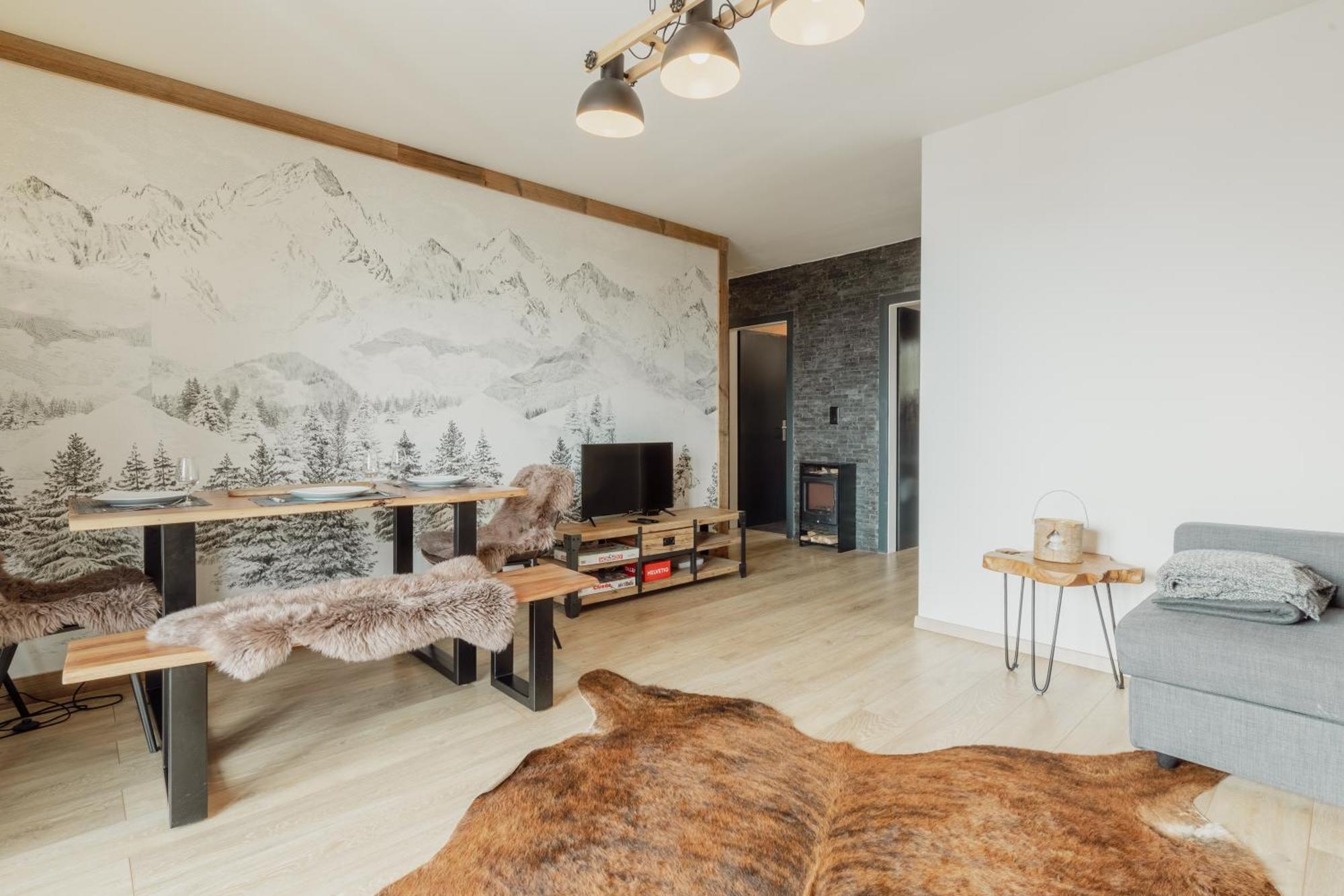 Magnifique Appartement Avec Vue Sur Les Montagnes Crans-Montana Exterior foto